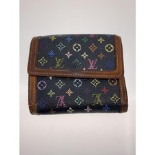 Portafoglio originale Louis Vuitton Monogram Multicolore Porte Monnaie Billet...