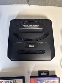 Sega Genesis 2 Video Games 2 Controllers And Console Black MK-1631
