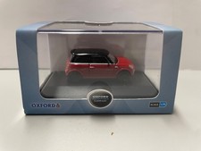 Oxford Diecast New Mini Chilli Red with Black Roof  1:76 Scale Mint n Boxed