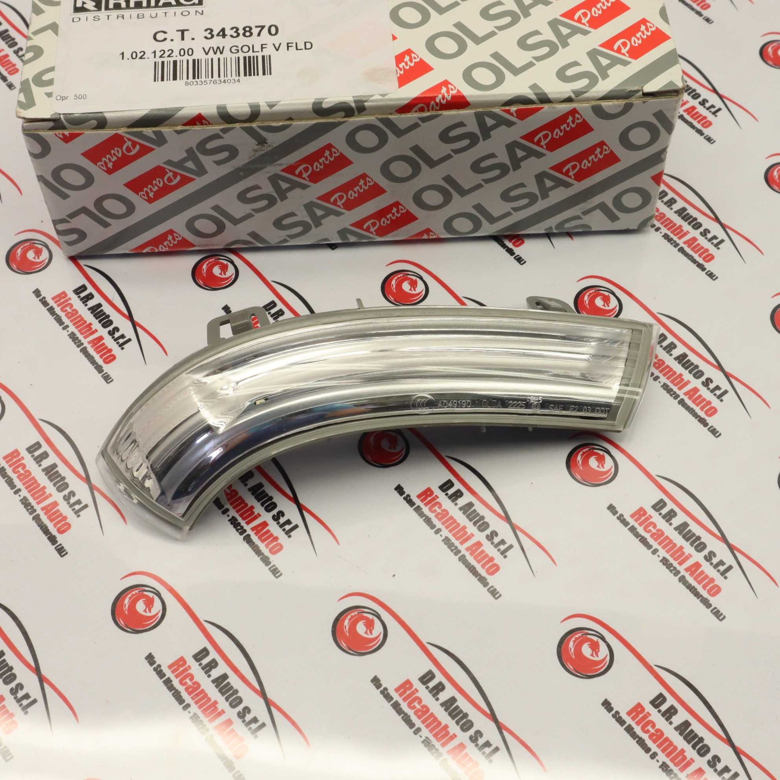 Indicator Mirror Light Right VW Golf Code 10212200 New RHIAG