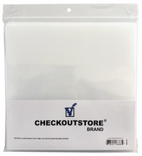 Crystal Clear Plastic OPP 12" Vinyl 33 RPM Record 6 Mil, Snug Outer Sleeves