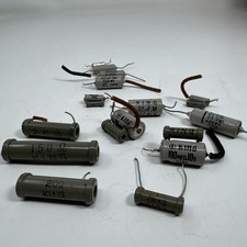 vintage japanese 1950s capacitors KING Japan x10 Oil Cap Gray