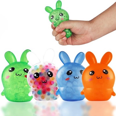 Easter Basket Stuffers, 4 Pack Squishy Easter Bunny Stress Balls for Adults, Eas