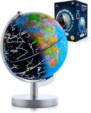 USA Toyz Illuminated Globe for Kids Learning- 3-in-1 STEM Globes of the World wi