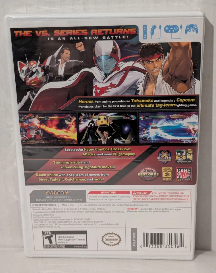 Tatsunoko vs. Capcom: Ultimate All Stars (Nintendo Wii, 2010) *READ* - Image 2 of 3