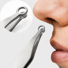 2Pcs Round Nose Hair Clip Nasal Clippers Tweezers Eyebrow Men Beard Trimmer USA