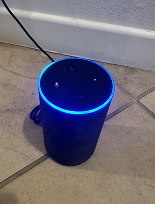 Amazon Echo 2nd Gen Smart Speaker Alexa Black Tested Working w/ Power Adapter