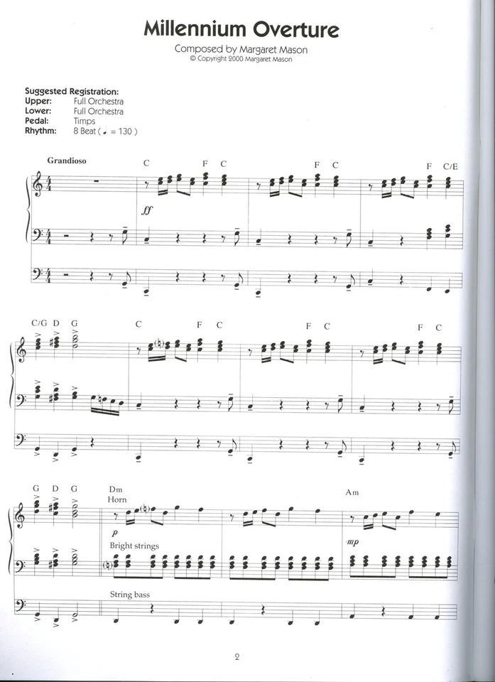 MARGARET MASON “Compositions” Vol.7 In Famous Styles: Music Book for Organ [NEW] - Image 3 of 4
