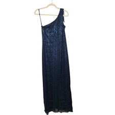Vintage y2k My Michelle Maxi One Shoulder Dress Sparkle Going Out Medium 