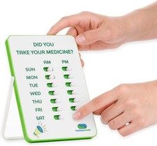 Medication Tracker  Pill Reminder  Visual Alarm  7 White, Green