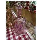 Fenton Pink Iridescent Carnival Glass Decorative Bell Glossy Opaque