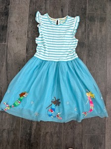sachin and babi light blue dress Mini Boden | Dresses | Mini Boden Long Sleeve Tulle Dressbaltic Blue  Embroidered Flower Size 23 Y main image 0