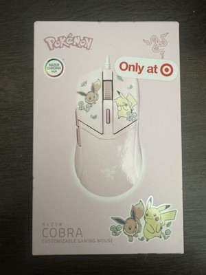 New Authentic Pokemon x Razer 2026 Cobra Wired Mouse Pikachu & Eevee Edition