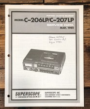 Superscope C-206LP C-207LP  Service Manual *Original*