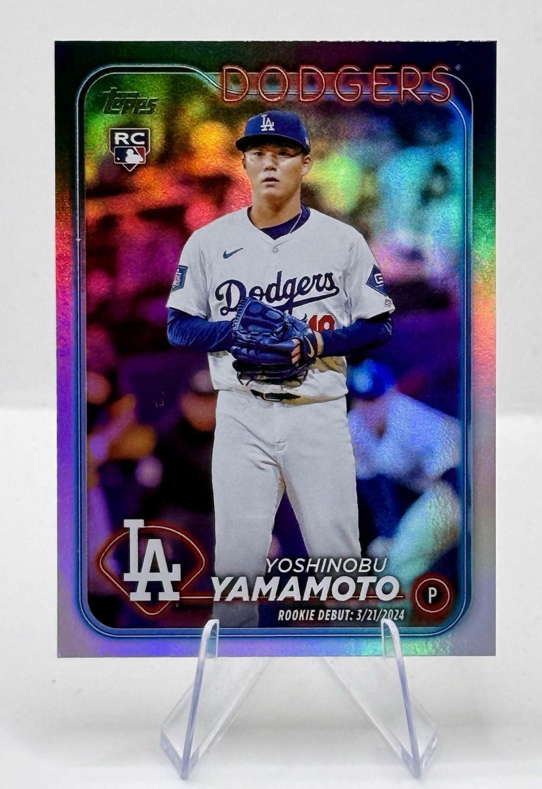 2024 Topps Update Yoshinobu Yamamoto US149 Rookie Debut Rainbow Foil Parallel RC