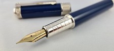 Tiffany & Co. F&uuml;llfederhalter Diamond Point Sterling Silver 18ct Goldfeder F