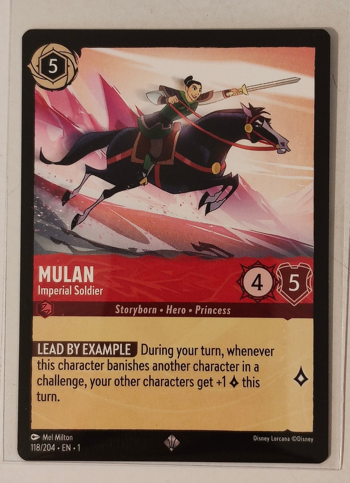 Mulan Imperial Soldier 118/204 Disney Lorcana The First Chapter Super Rare NM