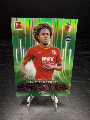 Han-Noah Massengo Green Ultrabeam /99 2025-26 Topps Chrome Bundesliga Augsburg