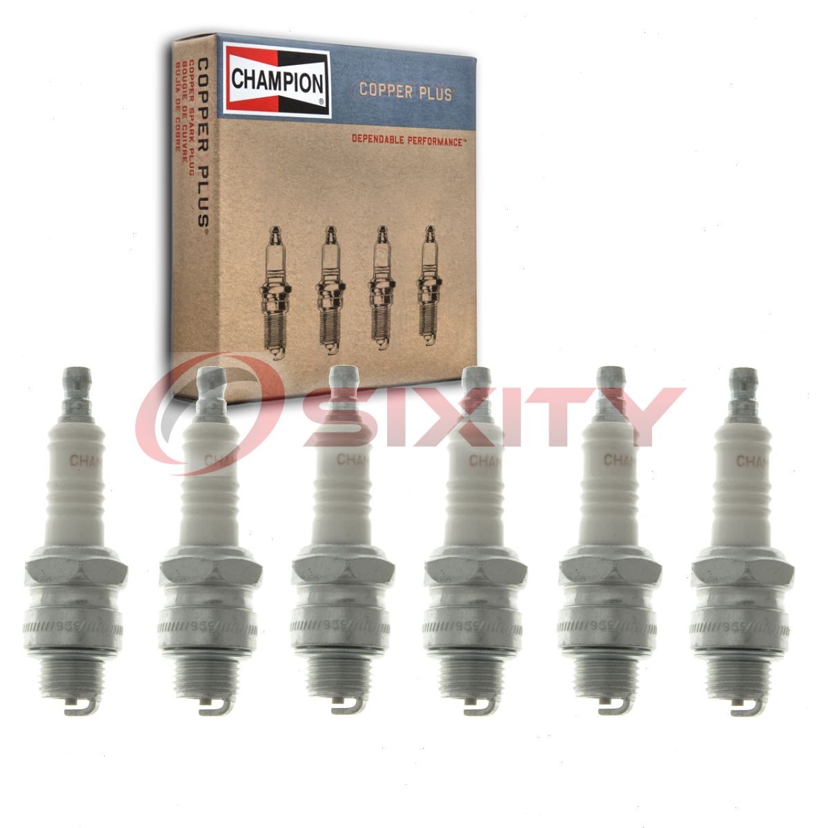 6 pc Champion Copper Plus Spark Plugs for 1947 Oldsmobile J-47 Ignition lq