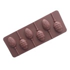 6 Grids Easter Eggs Rabbit Lollipop Mould Silicone Chocolate Mold Candy DIY