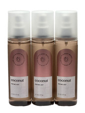 3 BATH  BODY WORKS COCONUT PERFUME BODY SPRAY WOMEN FINE FRAGRANCE MIST 6 FL OZ