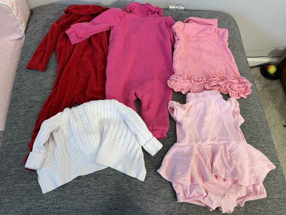 Lote De 5 - Polo Ralph Lauren Niña Talla 9 Meses - Suéter, Mamelucos Foto 2 de 4