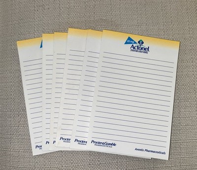 6 Pharmaceutical Drug Rep Post-It Note Pads Actonel Procter & Gamble Aventis