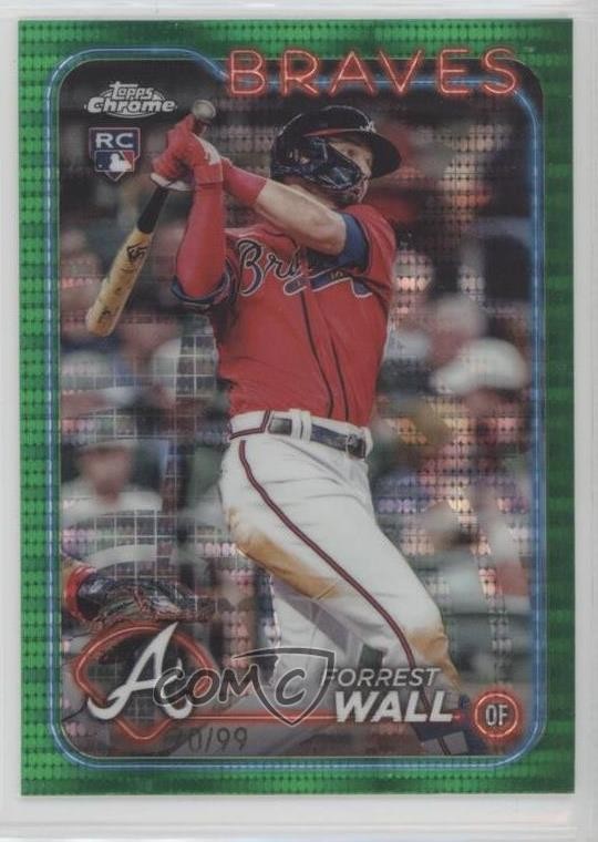 2024 Topps Chrome Green Sonar Refractor 70/99 Forrest Wall #176 0m89