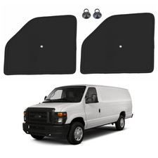 Front Side Window Sun Shade with Suction Cups for 1992-2025 Fo-rd E-Series E-...
