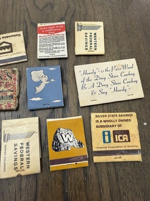 Vintage Lot Of Match Books Colorado Locations, Lot Of 17, Some Empty