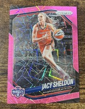 Jacey Sheldon 2025 Panini WNBA Prizm #113 Pink Velocity Prizm /79 Mystics Sky