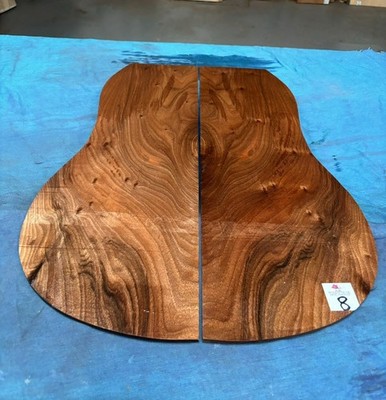 Englische Nussbaum Gitarrenplatte / Akustikgitarrenrücken / Gitarrenbauer Zubehör / 2 Stück