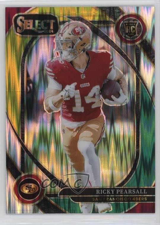 2024 Select Club Level Green & Yellow Shock Prizm Ricky Pearsall #285 Rookie RC