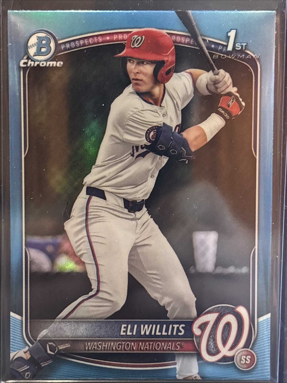 2025 Bowman Draft Eli Willits Sky Blue Chrome Refractor 1st Bowman RC BDC-1