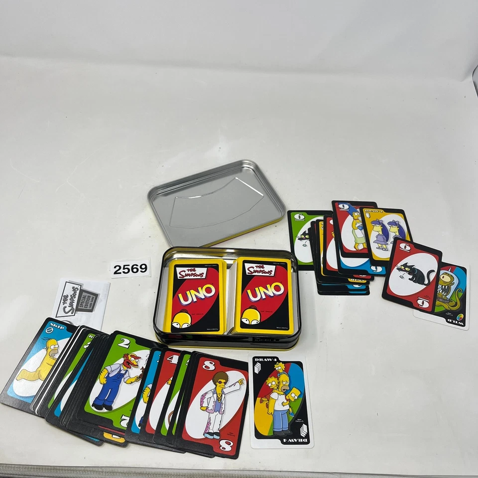 The Simpsons UNO Card Game Special Edition Tin - Mattel 2003 COMPLETE - Image 2 of 4