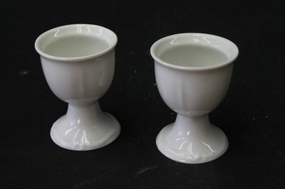 2 x alte Bavaria Eierbecher hoch Porzellan Vintage Set Retro