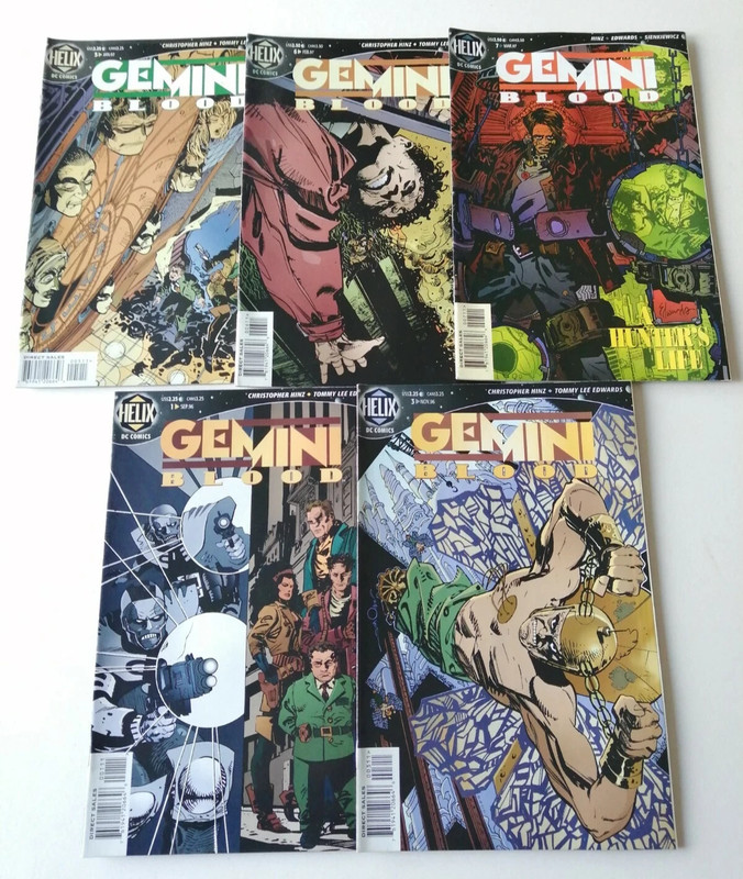 Gemini Blood series 1996/97 Helix DC Comics Set of X5 Tommy Lee Edwards