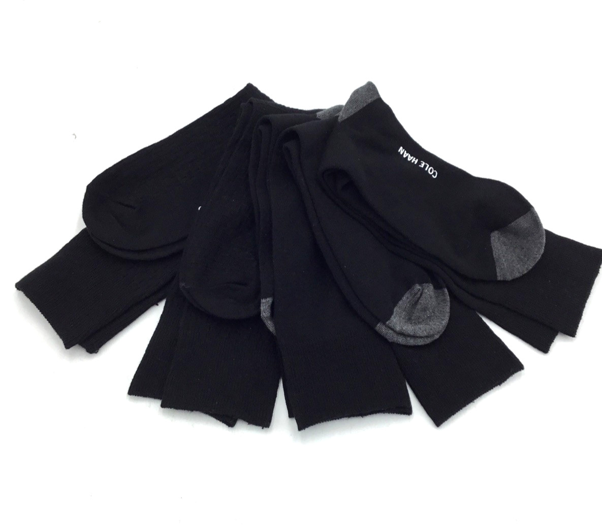 Cole Haan Mens 5 Pack Socks in Black Shoe Size 7-12 4290₽