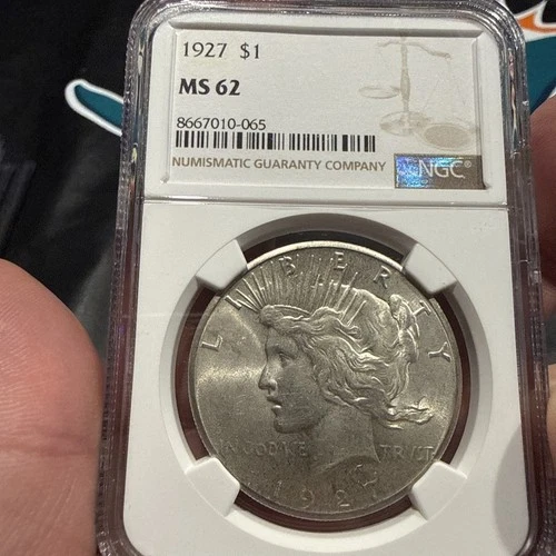 1927 Peace Dollar NGC MS 62 ** Very Nice!