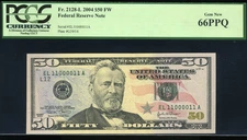 2004 $50 FRN EL11000011A P.C.G.S #66PPQ