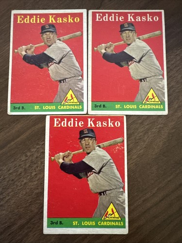 Eddie Kasko [Yellow] #8 1958 Topps card