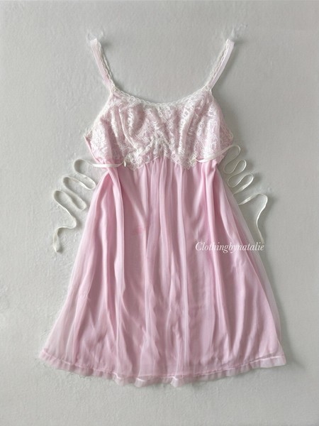 VTG Kayder Lila Chiffon Babydoll Nightgown Size S/M-Excellent Cond*READ*