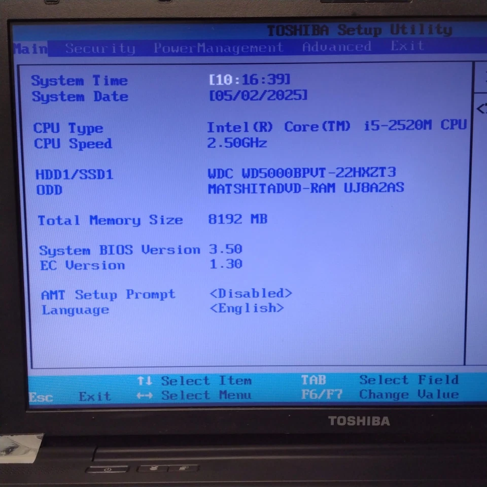 Toshiba Tecra R850 15.6" Laptop i5-2520M 8GB RAM 500GB HDD BOOTS/BIOS H3026 - Image 2 of 4