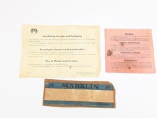 M&auml;rklin 4097 /6 Anleitung ON 1137 j Dampfmaschine ON 0638 1937 1938