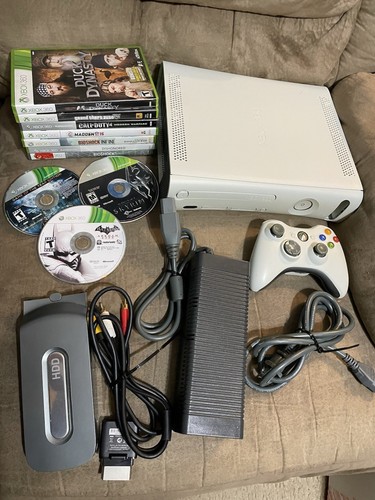 Xbox 360 Console Bundle White 20GB Tested READ!