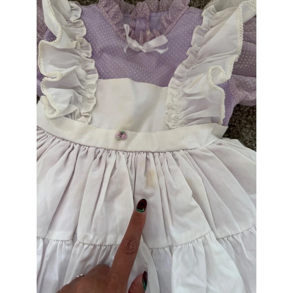 Имбирь Goody винтажный оборки платье в горошек платье ребенка ясельного возраста 3 y2 - Изображение 4 из 4