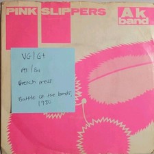 The AK Band Pink Slippers Vinyl Record 7" VG/G+ BOB1 1980