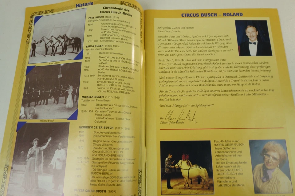 Circus Busch-Roland Berlin Bremen 1996 1997 Programm Prospekt H-6155 - Bild 2 von 4