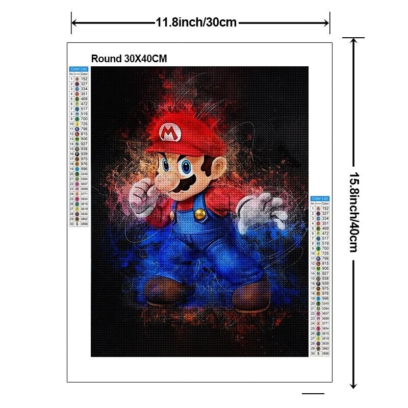 Super Mario Diamond Painting Kit Handmade DIY Diamond Embroidery Mosaic eBay