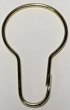Pair - 2 1/2" Brass or Nickel Golf Bag Towel Hook Ring Key Clip Chain Steel wire